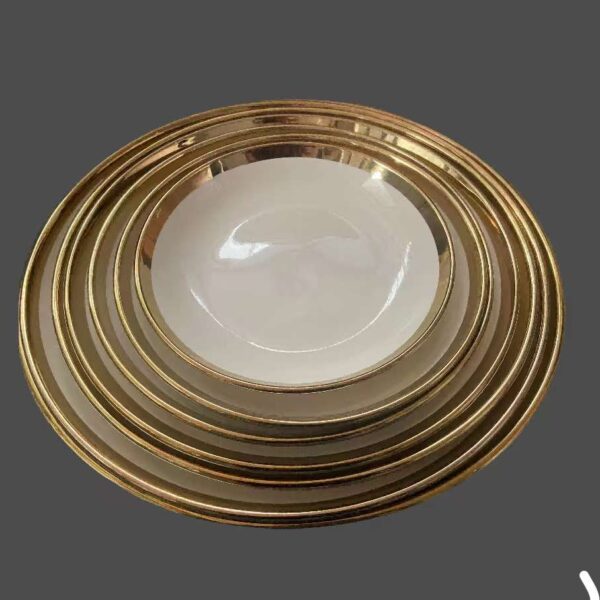 Electroplated Golden Rim Plates35000