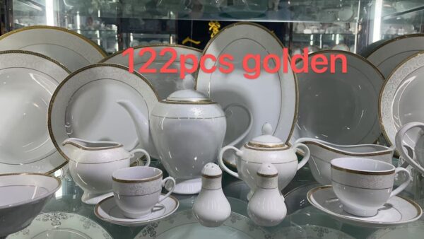 Gold Rim Dinner Set